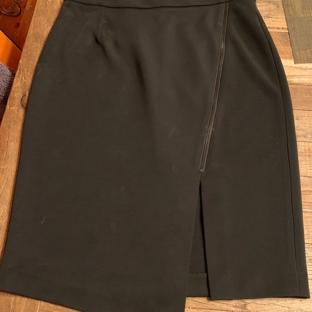 Black pencil skirt with zipper
